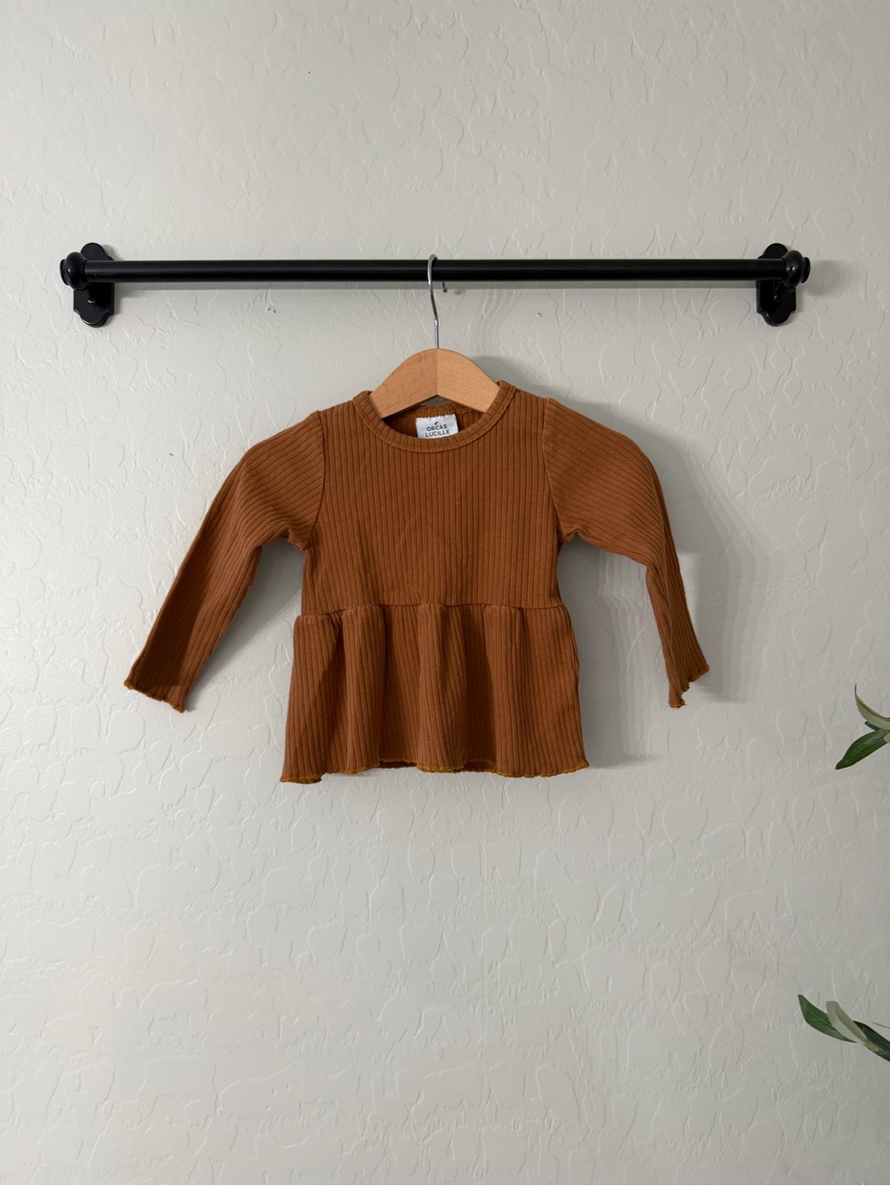 Orcas Lucille Ribbed Peplum Top